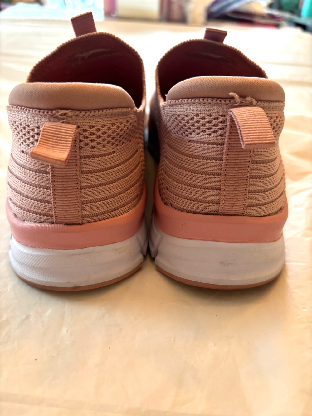 RBX Dusty Pink Live Life Active Slip-On Mesh Sneakers Breathable SZ 7.5 Worn 1X - Picture 6 of 15